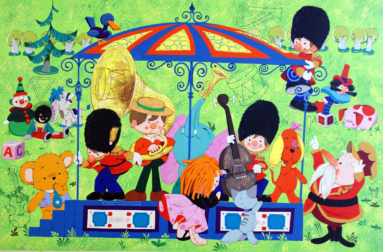 Concert Time at the Band Stand (Original) art by 20th Century at The Illustration Art Gallery