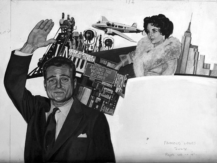 Elizabeth Taylor and her third husband Mike Todd (Original) by 20th Century at The Illustration Art Gallery