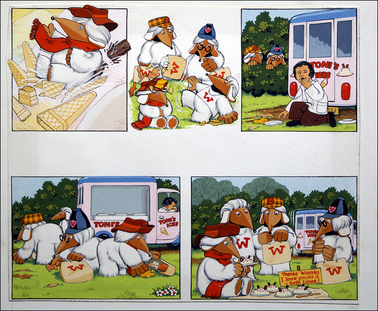 The Wombles -  Ice Cream Adventure (Original) art by 20th Century at The Illustration Art Gallery