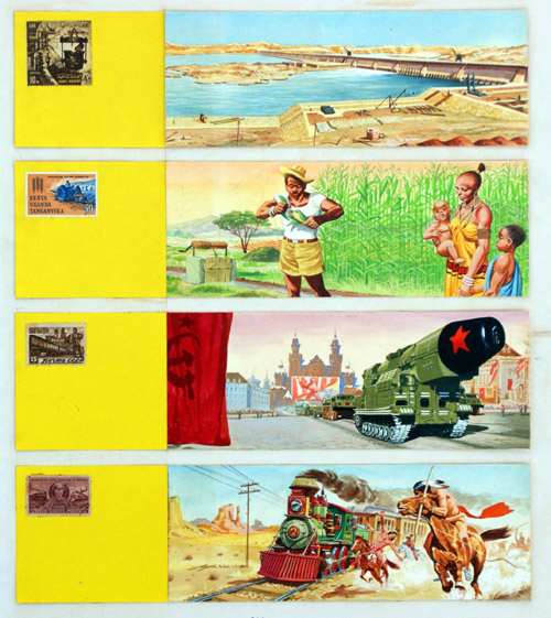 Great Achievements On Stamps (Original) by American History (Baraldi) at The Illustration Art Gallery