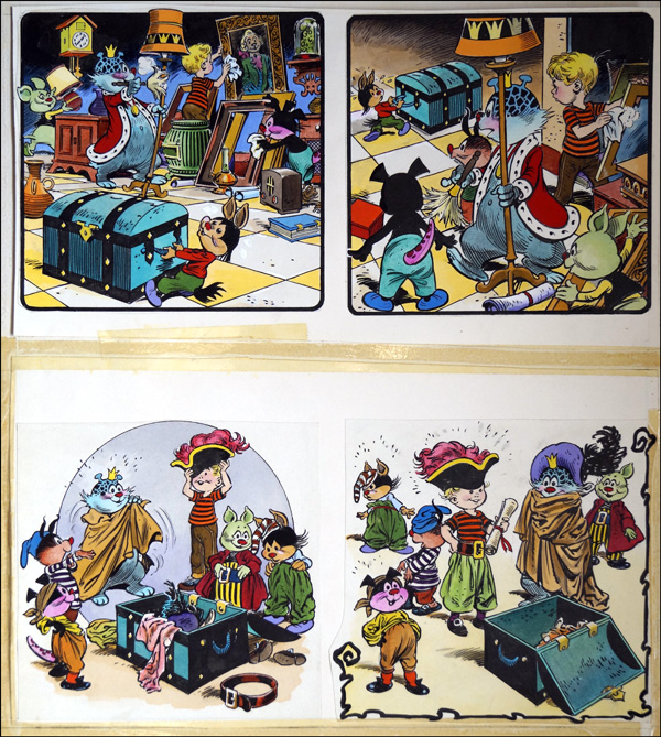 Edward and the Jumblies - Pirate Adventure (6 PAGE Complete Story) (Originals) (Signed) by The Jumblies (Blasco) Art at The Illustration Art Gallery