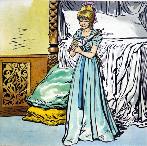 Sleeping Beauty - Magic In Her Hands (Original) by Sleeping Beauty (Blasco) Art at The Illustration Art Gallery