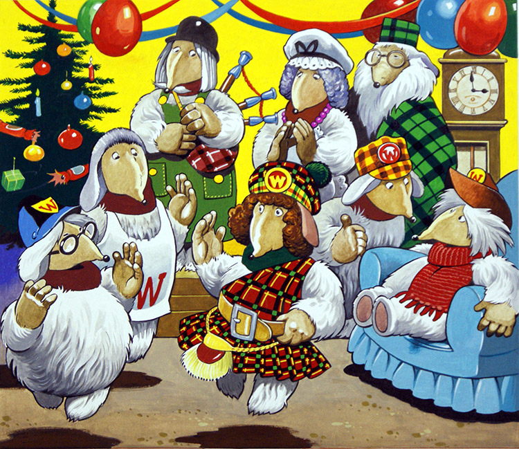 The Wombles: A Wombling Hogmanay (Original) by The Wombles (Blasco) Art at The Illustration Art Gallery