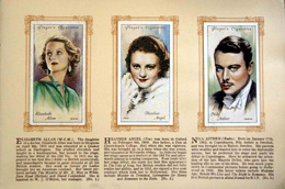 Complete Set of 50 Film Stars Second Series Cigarette cards in album (1934)