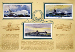 Cigarette cards in album: Set of 50 Modern Naval Craft (50 cards) 