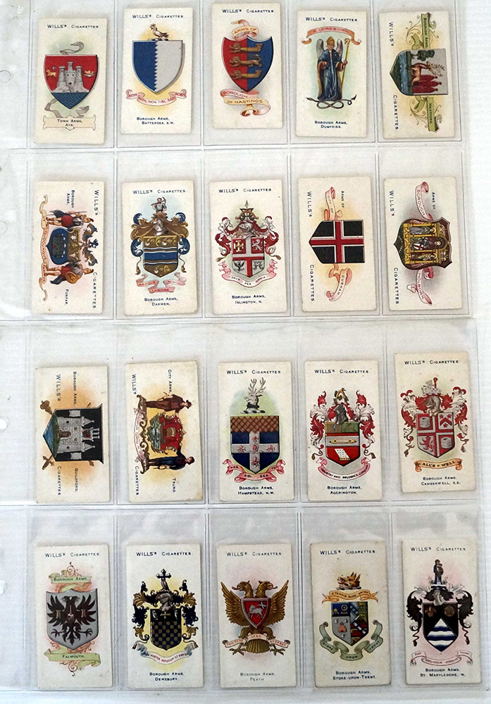 Town & City Arms (Boroughs Fourth Series)  Full set of 50 cards (1906) art by Coats of Arms and Heraldry at The Illustration Art Gallery