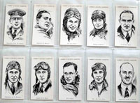 Full Set of 25 Cigarette Cards: Famous British Airman and Airwomen (1935)