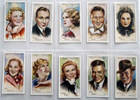 Full Set of 50 Cigarette cards: Film Stars Second Series (1934) 