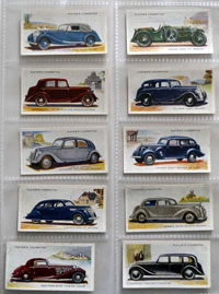 Full Set of 50 Cigarette cards: Motor Cars (1936) 