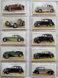 Full Set of 50 Cigarette cards: Motor Cars Second Series (1937) 