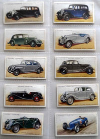 Full Set of 50 Cigarette cards: Motor Cars Second Series (1937) 