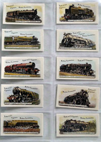 Full Set of 25 Cigarette Cards: Railway Locomotives (1980) by Transport at The Illustration Art Gallery