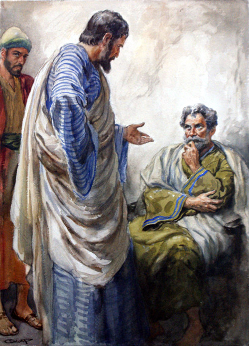 Paul and Peter at Antioch (Original) (Signed) by Henry Coller at The Illustration Art Gallery