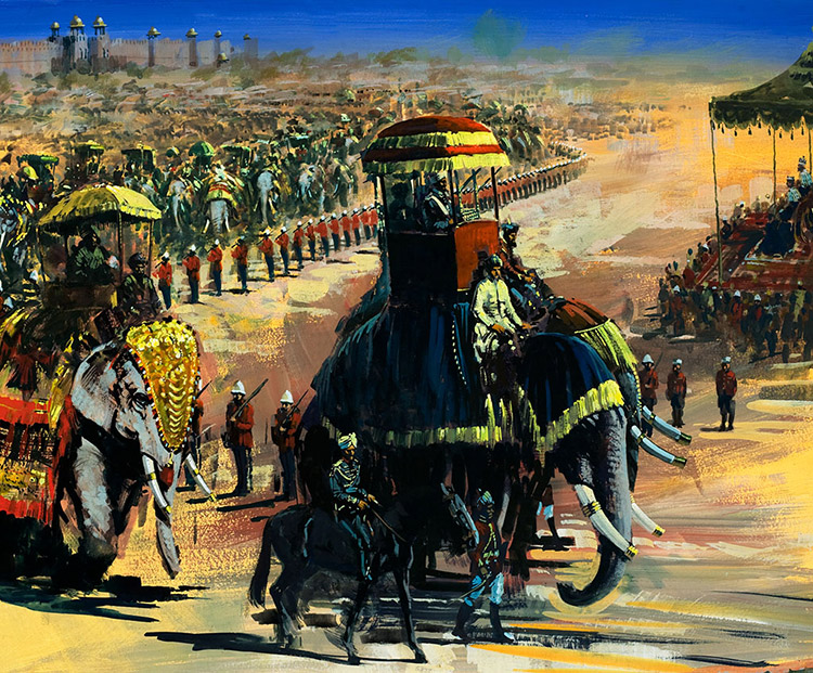 The Last Great Durbar in June 1911 (Original) by Other Military Art (Coton) at The Illustration Art Gallery