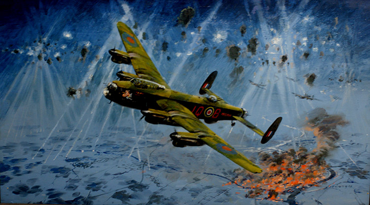 Avro Lancaster 'We Dood It Too' 2 (Original) (Signed) by Other Military Art (Coton) at The Illustration Art Gallery