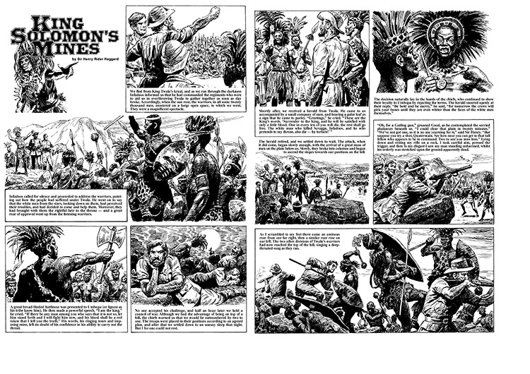 King Solomon's Mines Pages 19 and 20 (two pages) (Originals) by King Solomon's Mines (Doughty) at The Illustration Art Gallery