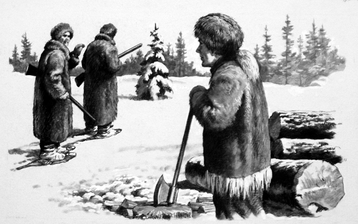 Fort Albany Quebec Trappers (Original) art by Cecil Doughty at The Illustration Art Gallery