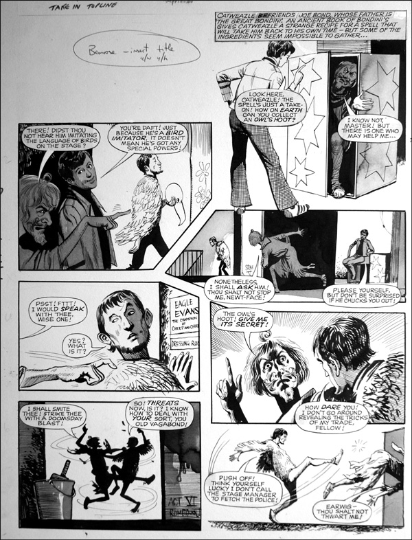 Catweazle - Bird Man (TWO pages) (Originals) by Catweazle (Gerry Embleton) at The Illustration Art Gallery