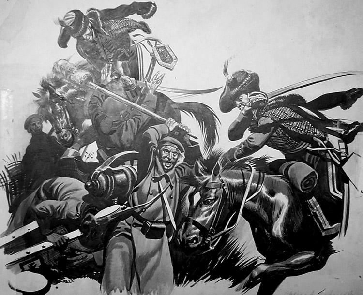 Charge of the Light Brigade (Original) by British History (Ron Embleton) at The Illustration Art Gallery