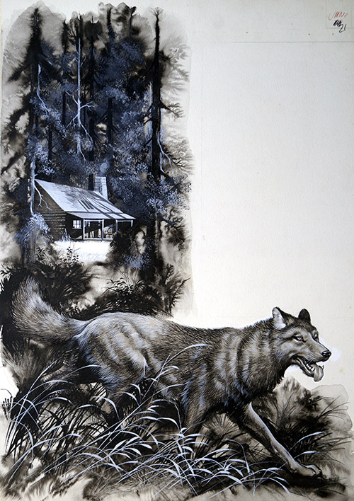 Running Wolf (Original) by Ron Embleton Art at The Illustration Art Gallery