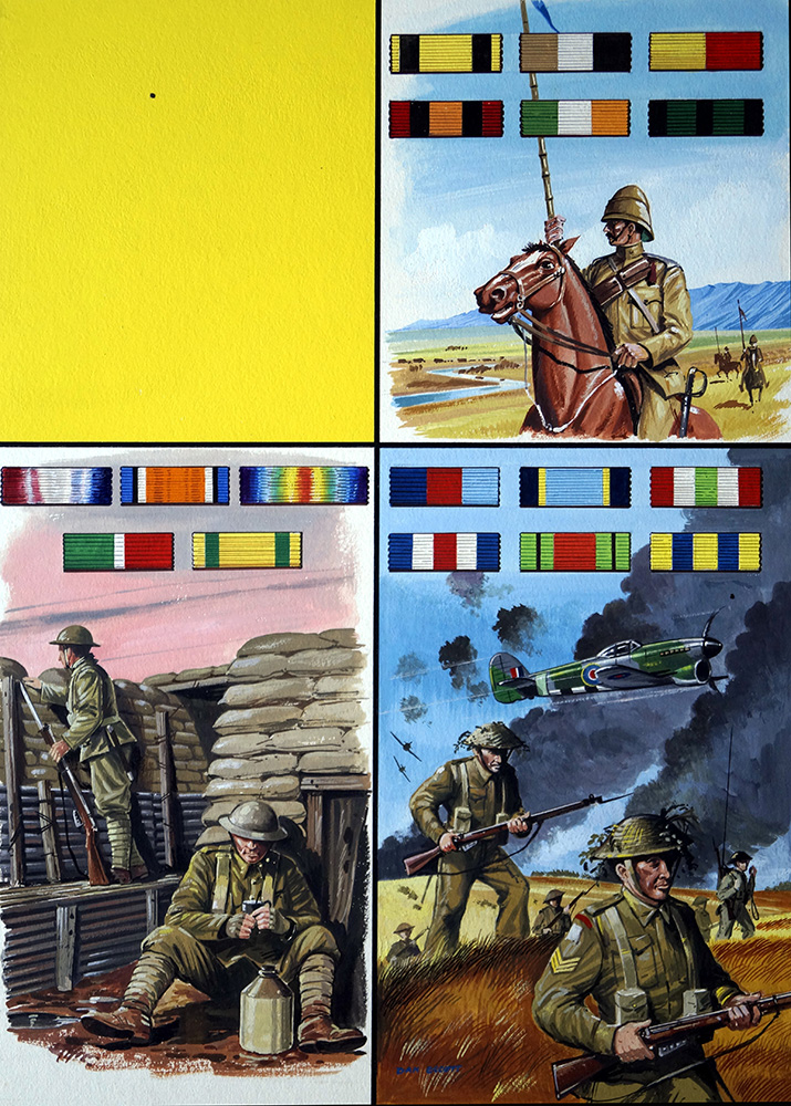 British Army Medal Ribbons (Original) (Signed) art by Dan Escott at The Illustration Art Gallery