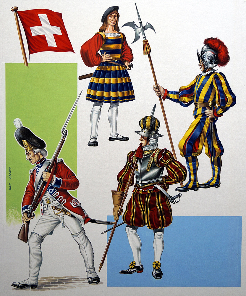 Swiss Mercenaries (Original) (Signed) art by Dan Escott at The Illustration Art Gallery