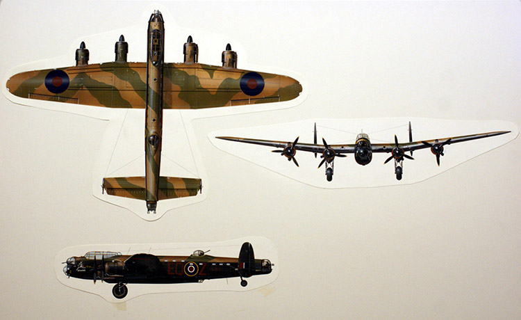 Lancaster Bomber (Original) by Keith Fretwell at The Illustration Art Gallery