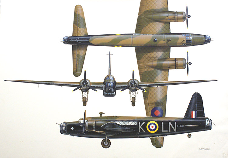 Vickers Wellington (Original) (Signed) by Keith Fretwell at The Illustration Art Gallery