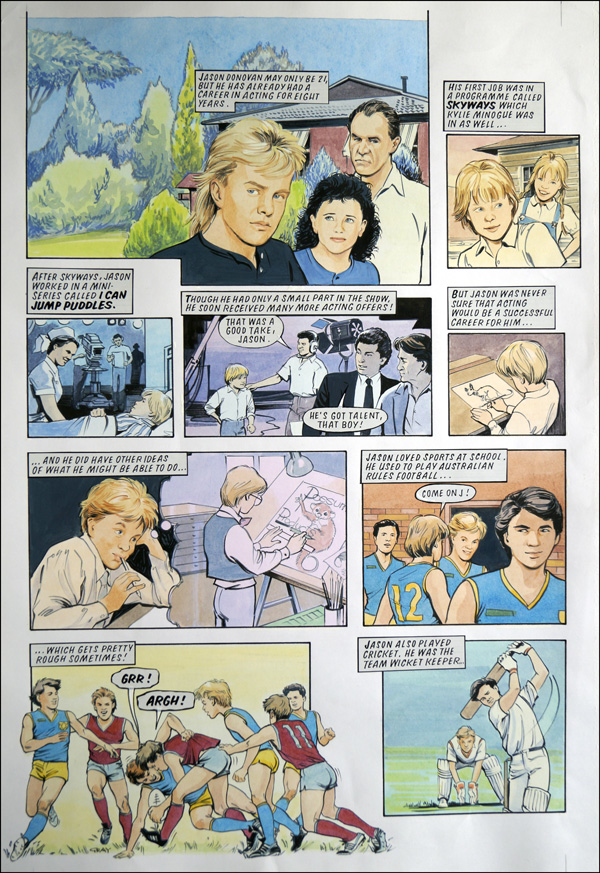 Jason Donovan Story C (TWO pages) (Originals) by Maureen & Gordon Gray Art at The Illustration Art Gallery