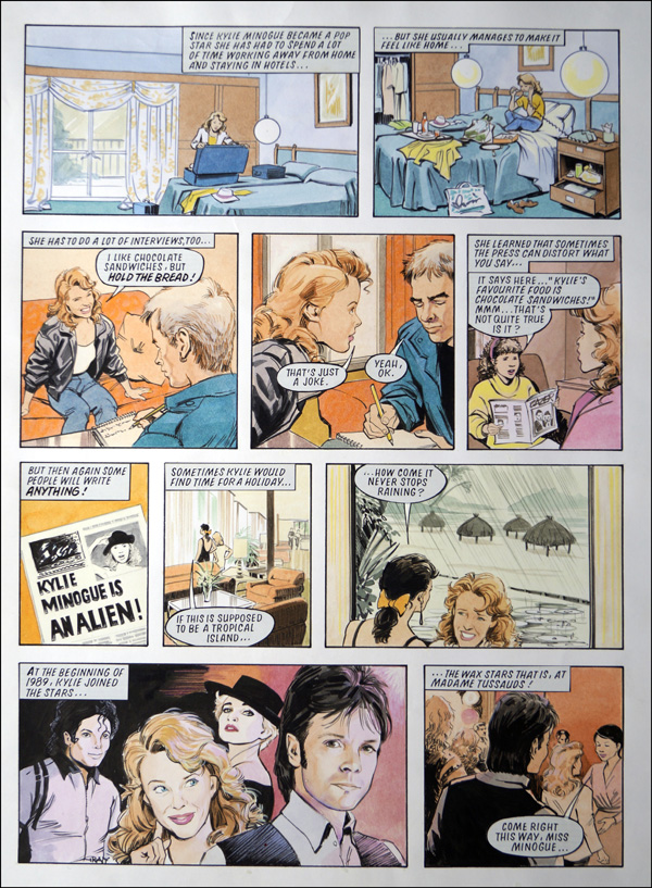 Kylie Minogue - Kylie's Story 6 (TWO pages) (Originals) (Signed) by Maureen & Gordon Gray Art at The Illustration Art Gallery