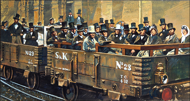 Building the London Underground (Original) by Harry Green Art at The Illustration Art Gallery