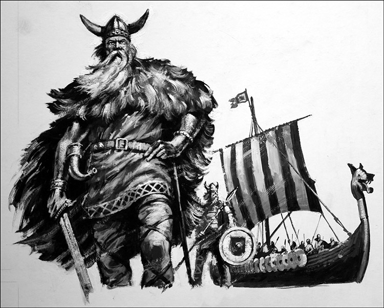 The Vikings (Original) by Harry Green Art at The Illustration Art Gallery