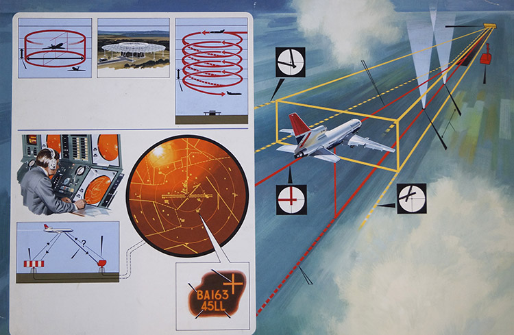 Air Traffic Control - Holding Patterns (Original) by Air (Wilf Hardy) at The Illustration Art Gallery