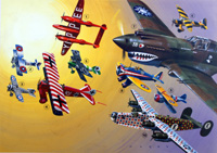 Colourful Warplanes of the World Wars (Original) (Signed)