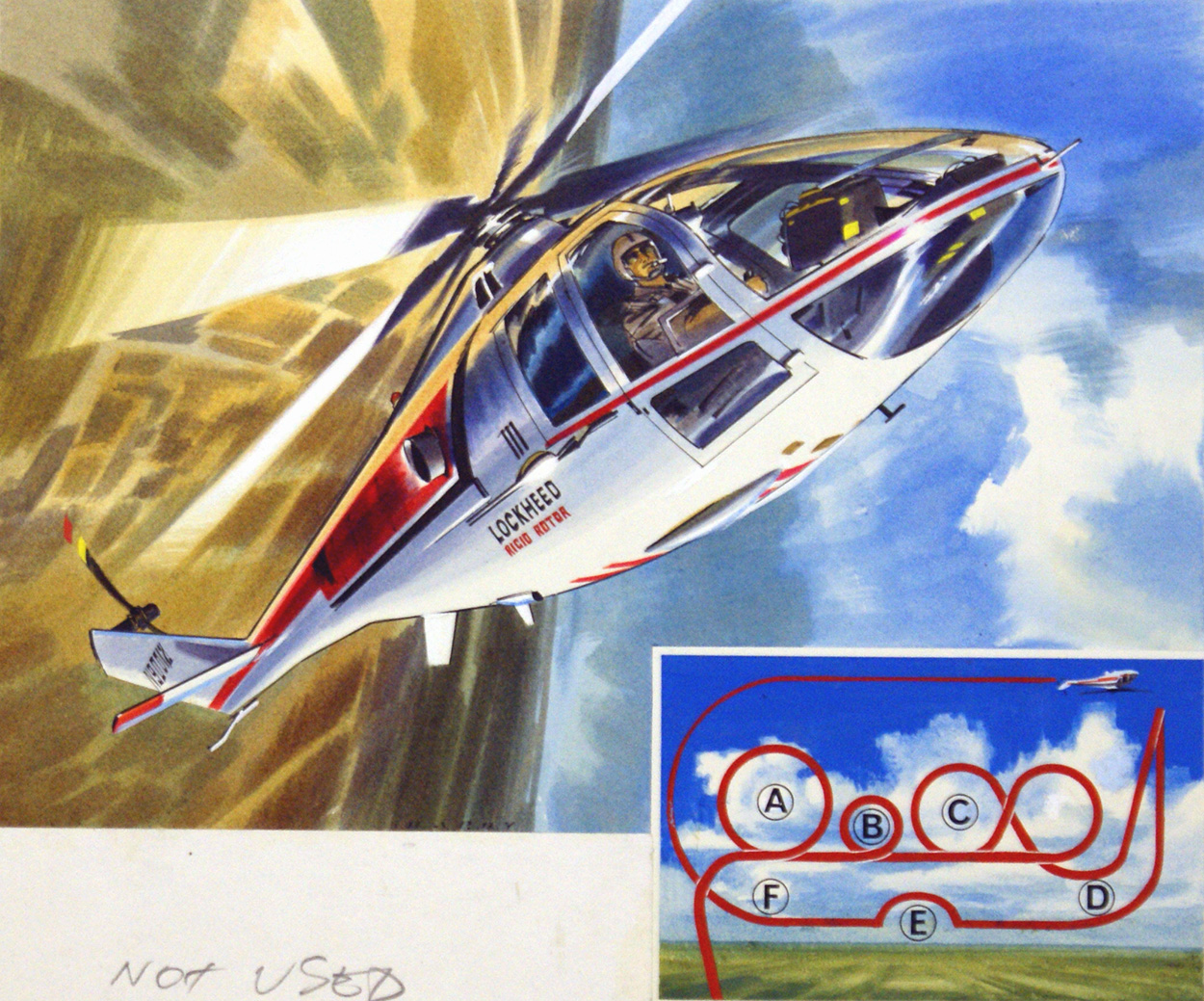 The Aerobatic Helicopter (Original) art by Air (Wilf Hardy) at The Illustration Art Gallery
