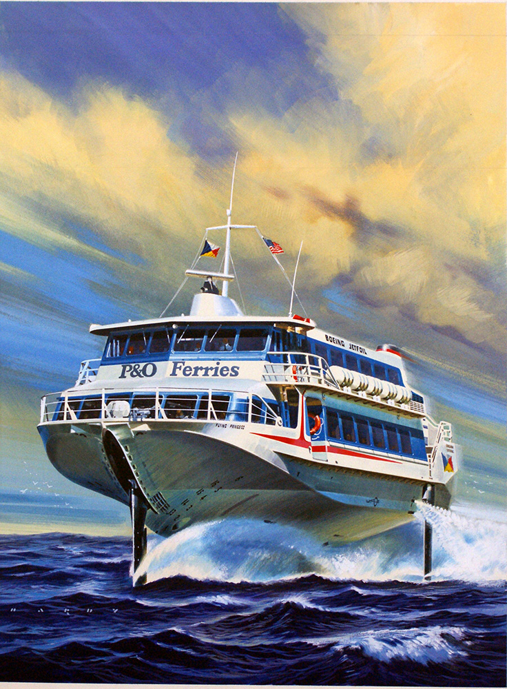 The Flying Ferry (Original) (Signed) art by Sea (Wilf Hardy) at The Illustration Art Gallery