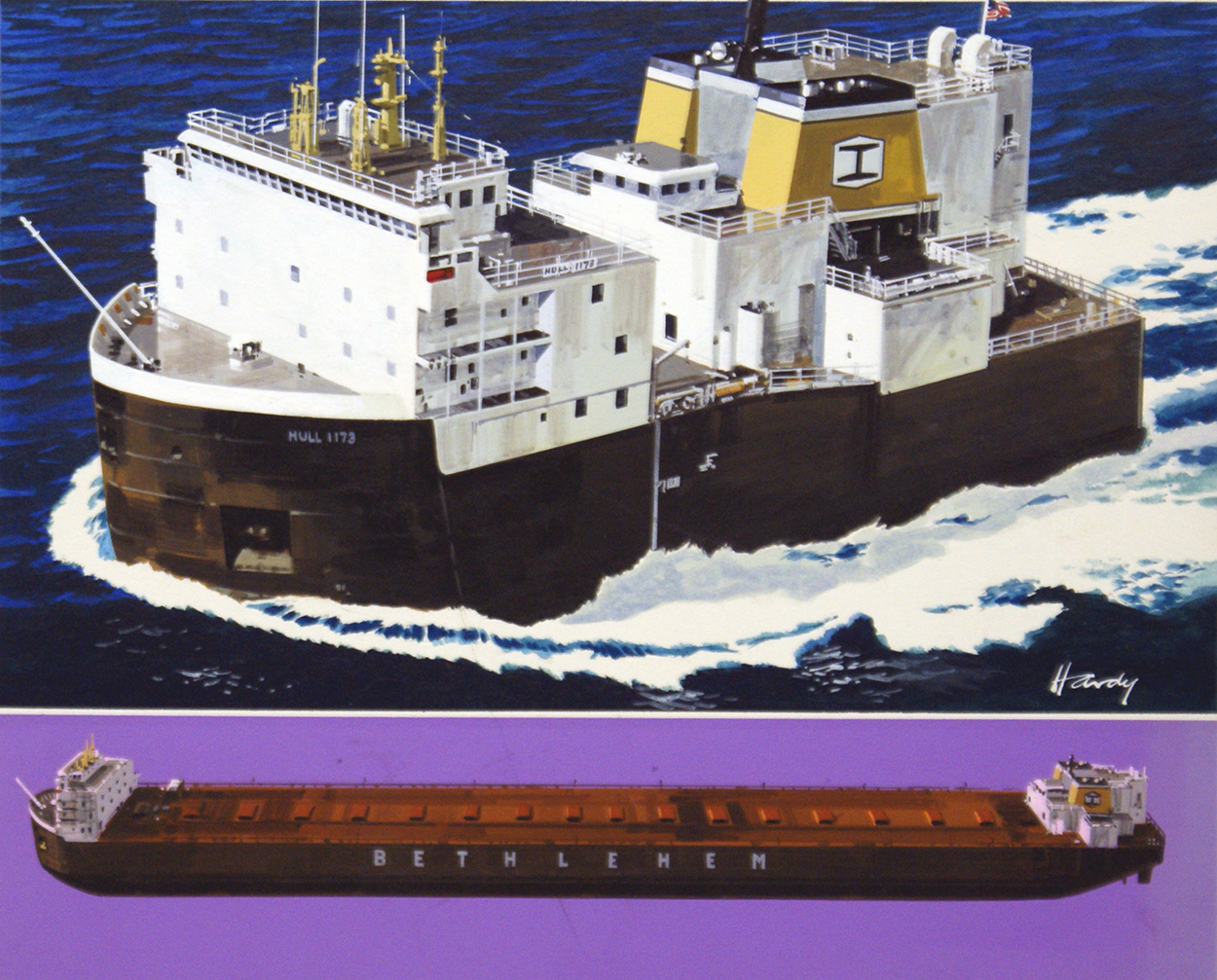 The Shortest Longest Tanker in the World (Original) (Signed) art by Sea (Wilf Hardy) at The Illustration Art Gallery