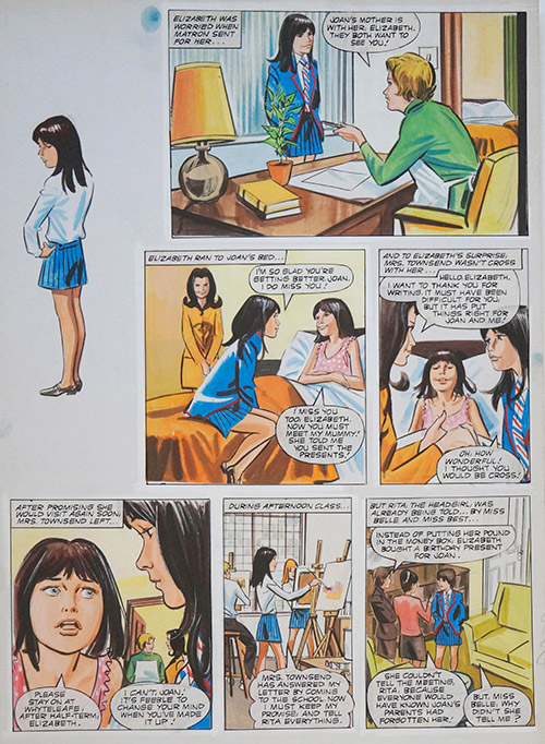 Enid Blyton's The Naughtiest Girl in the School: The Last Promise (THREE pages) (Originals) by Tony Higham at The Illustration Art Gallery