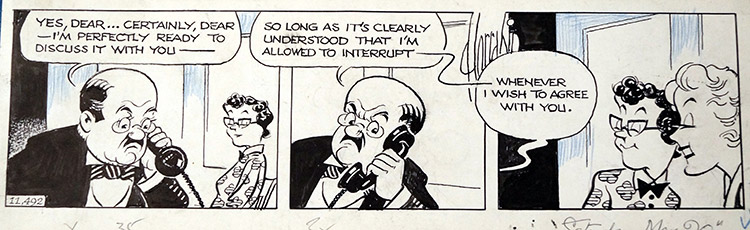 Dot and Carrie daily strip 11492 (Original) (Signed) by James Francis Horrabin Art at The Illustration Art Gallery