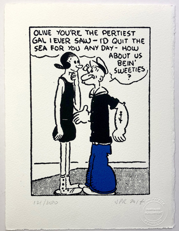 Popeye Makes His First Pass At Olive Oyl (Limited Edition Print) (Signed) by Popeye at The Illustration Art Gallery