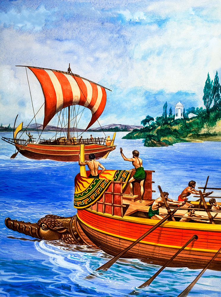 Who Were the First Sailors? (Original) art by Peter Jackson at The Illustration Art Gallery