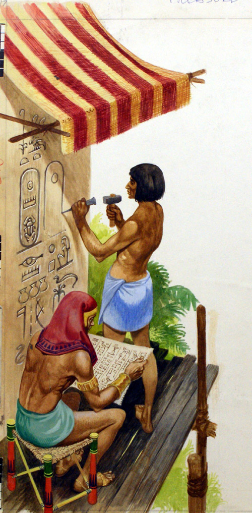 Egyptian Picture Writing (Original) by Peter Jackson Art at The Illustration Art Gallery