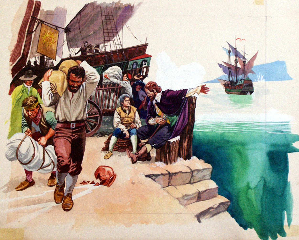 The Pirate Base (Original) art by Peter Jackson Art at The Illustration Art Gallery