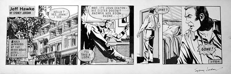 Jeff Hawke daily strip 4884 (Original) (Signed) by Sydney Jordan Art at The Illustration Art Gallery