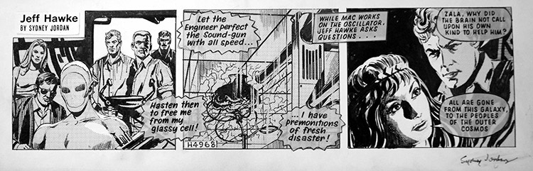 Jeff Hawke daily strip 4968 (Original) (Signed) by Sydney Jordan Art at The Illustration Art Gallery
