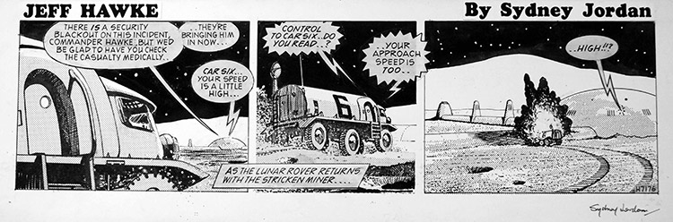 Jeff Hawke daily strip 7176 (Original) (Signed) by Sydney Jordan Art at The Illustration Art Gallery