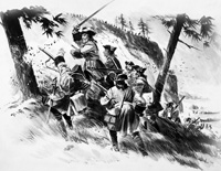 French troops storming Little Belle were faced with wooden cut-out soldiers (Original)
