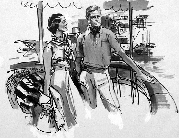 The Duke and Duchess of Windsor 2 (Original) (Signed) by William Francis Marshall Art at The Illustration Art Gallery