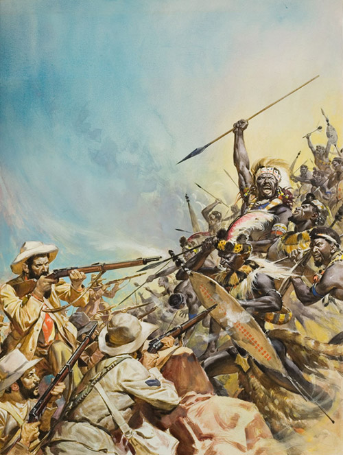 The Fight for the Land of Gold and Diamonds (Original) by James E McConnell at The Illustration Art Gallery