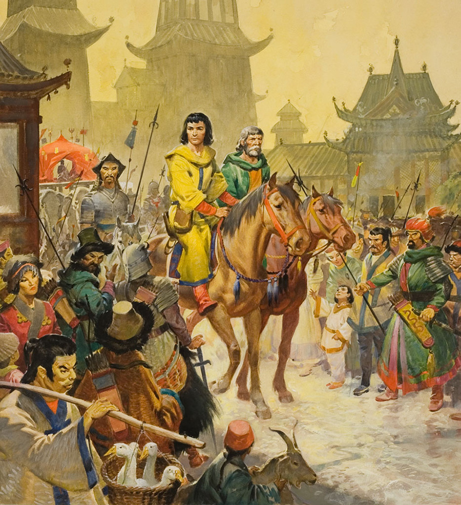 Marco Polo in Peking (Original) art by James E McConnell at The Illustration Art Gallery